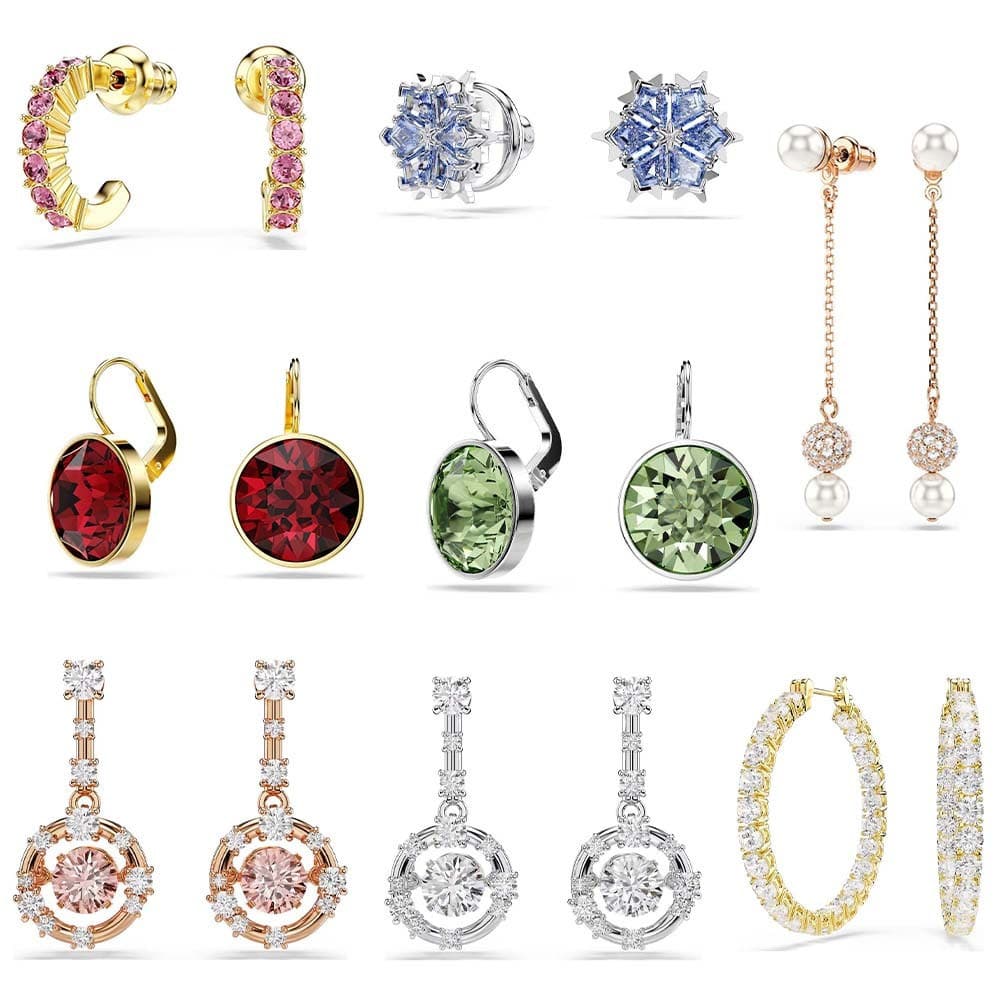 Brincos de Cristal Brilhantes Swa, Luxo Leve e Requintado, Um Presente para Sua Namorada DRGU