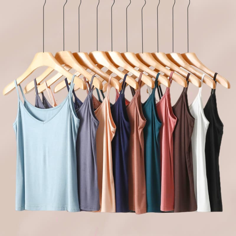 Modal camisola feminina verão fino com decote em v cor sólida camisa de fundo interno solto mais magro olhar All-Match t