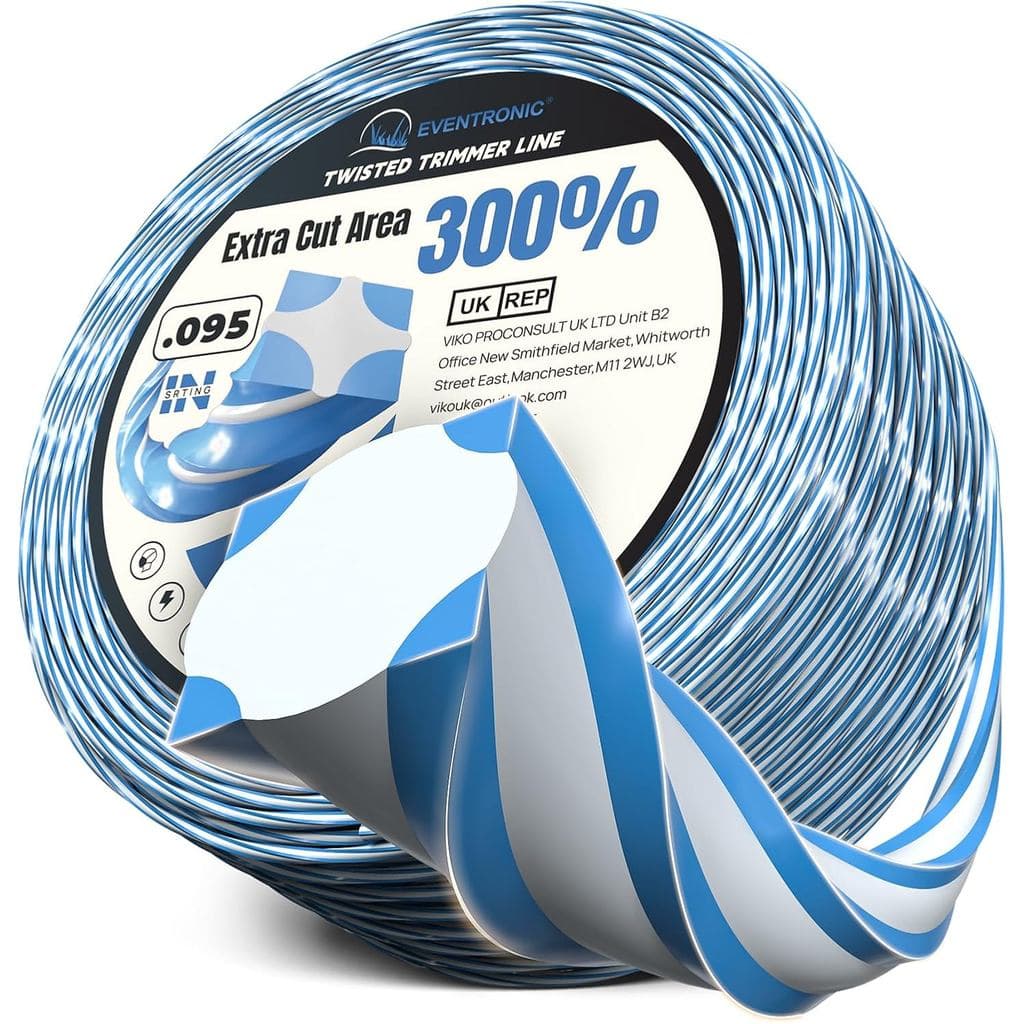 Fio Aparador de Grama, 0,095'' 400FT, Fio Resistente para Aparador de Grama, Fio Universal de Dupla Cor com Torção