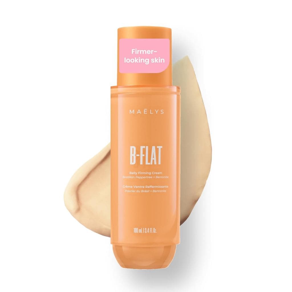 MAËLYS B-FLAT Creme Firmador para a Barriga para Mulheres - Tratamento Hidratante e Firmador da Pele com Manteiga de Kar