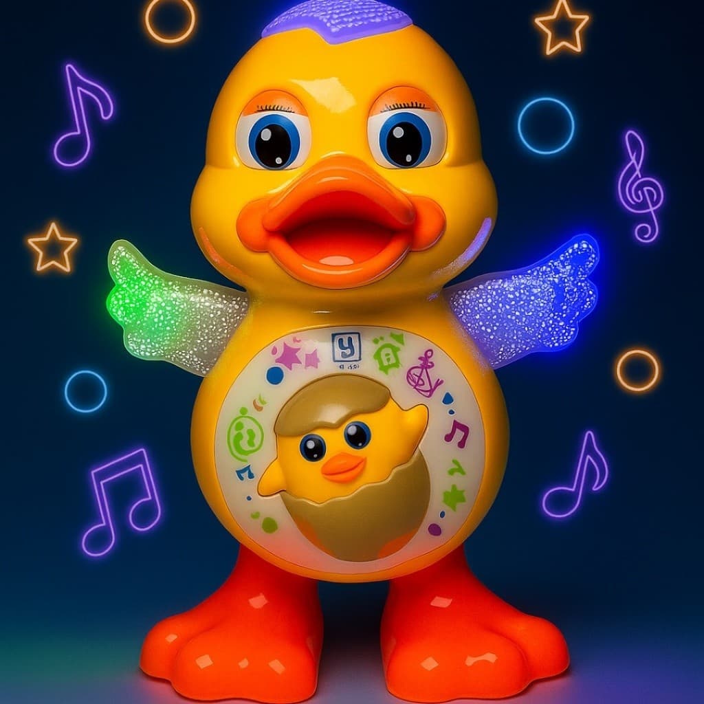 Patinho Dançante Com Luzes Infantil Pato Dançarino Musica Criança Brinquedo