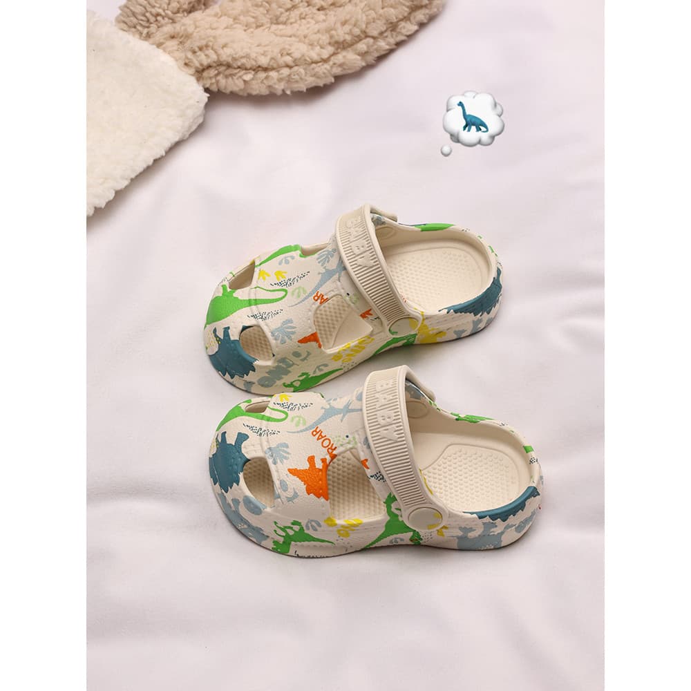 Dinosaur Paradise ~ Anti-Colisão Crianças Buraco Sapatos Verão Bebê Interior Casa Antiderrapante Meninos Meninas Desgast