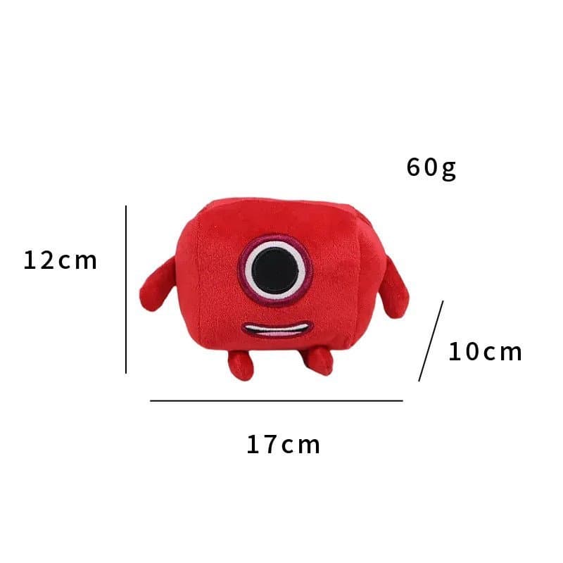 Brinquedo de pelúcia educativo de matemática para crianças, com blocos de construção Numberblocks, para o desenvolviment
