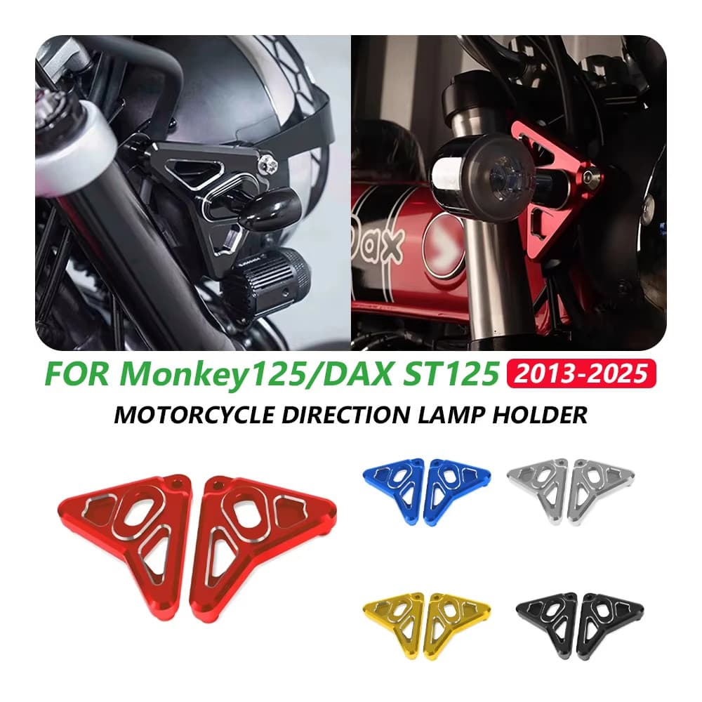 Novo 2026 para MONKEY125 DAX125 MSX125 GROM 2013-2024 Acessórios para motocicleta Suporte de farol Suporte de pisca-pisc