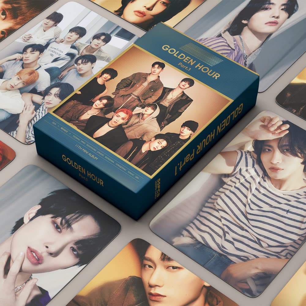 55 Unidades/Conjunto Kpop ATEEZ GOLDEN HOUR Parte . 1 Lomo Photocards Para Coleção De Fãs