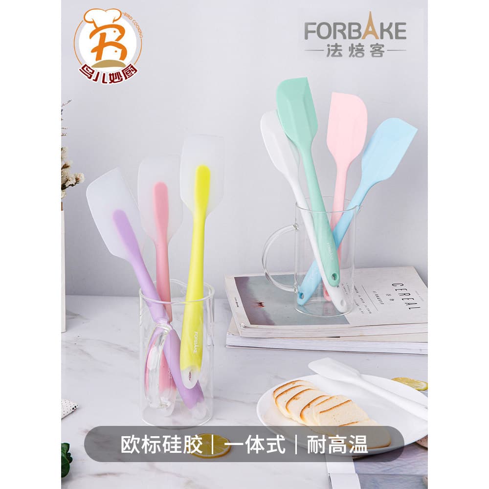 Espátula de Silicone integrada para padeiro francês, espátula de bolo estilo creme, espátula de agitação, resistente a a