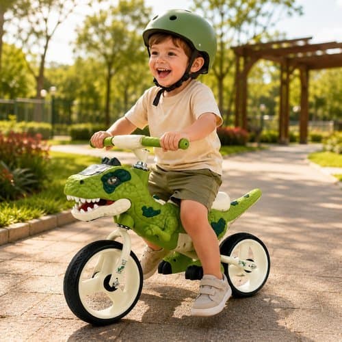Bicicleta Infantil Dinossauro Aro 12 Verde Equilibrio Seguro Diversao Crianças