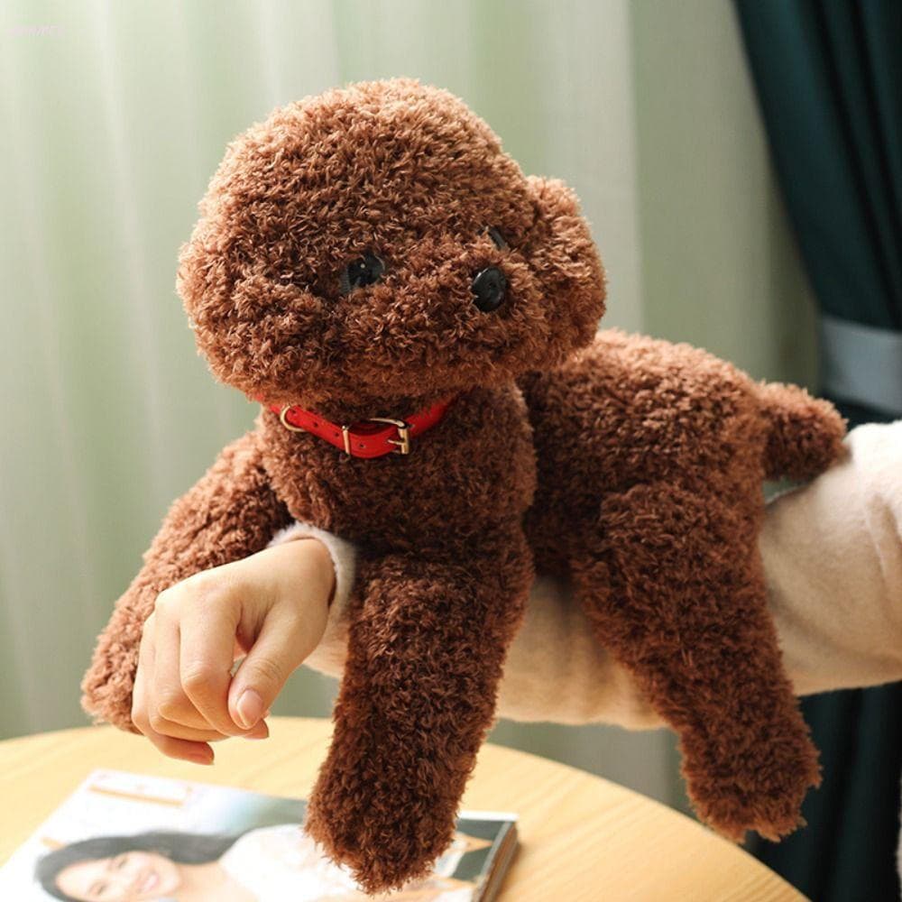ADAMES Bonecos De Cachorro Recheados , Brinquedo De Pelúcia De Simulação Realista , Animais Estilo Deitado Poodle Brinqu