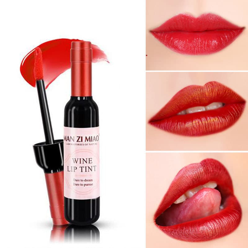 Batom Líquido Matte em 6 Cores, Maquiagem em Frasco de Vinho Tinto, Batons Líquidos à Prova d'Água, Longa Duração, Hidra