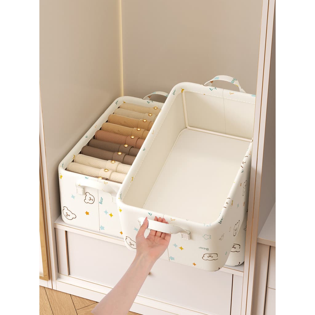 Cesta de armazenamento de roupas, guarda-roupa doméstico, calças, organizador em camadas, tipo gaveta, caixa de armazena