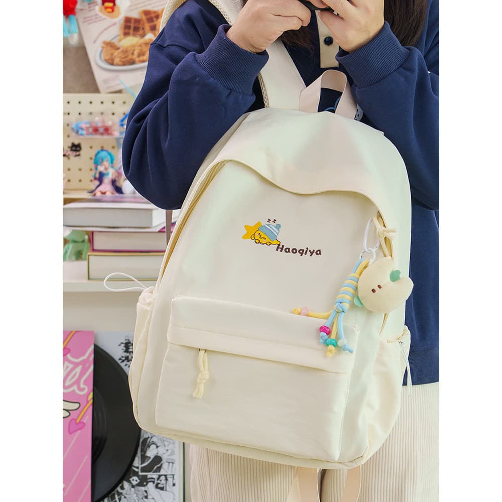 Nicho ins estilo pequeno fresco mochila de cor sólida estudantes do ensino médio estudantes universitários mochila escol