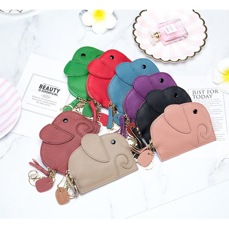 Bolsa de moedas de couro feminino novo estilo na moda titular do cartão de couro genuíno chaveiro saco de moedas fino pe