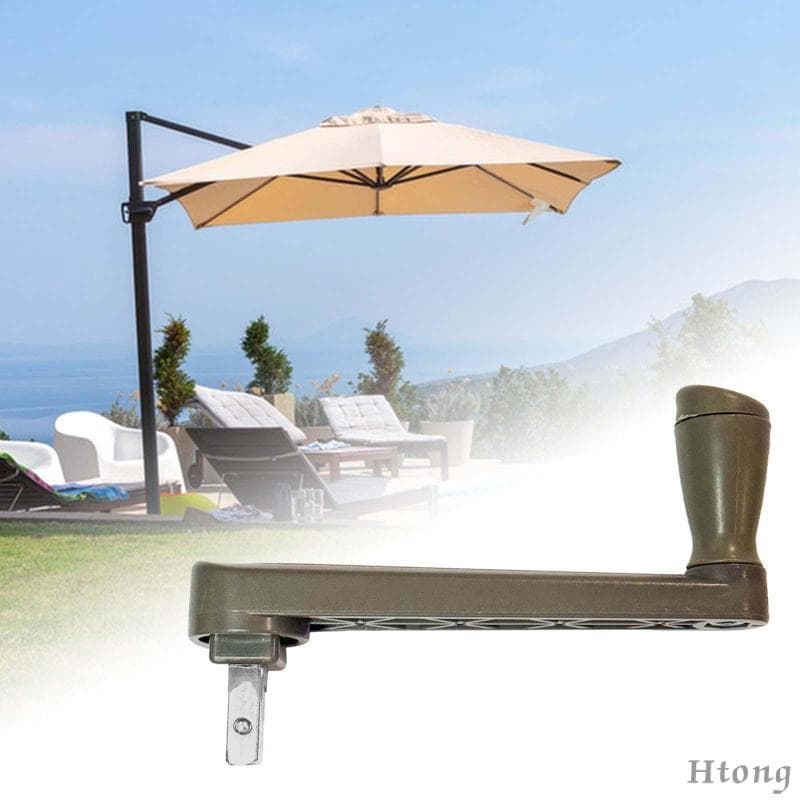 [Htong] Guarda-Sol Operado Por Manivela Para Pátio E Jardim , Ideal Piqueniques , Dobrável Universalmente Aplicável