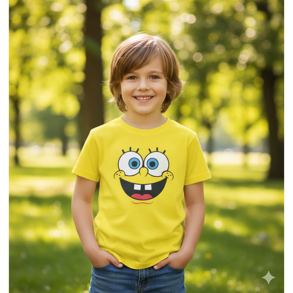 Camiseta Bob Esponja algodao Infantil juvenil adulto Bob Esponja desenho