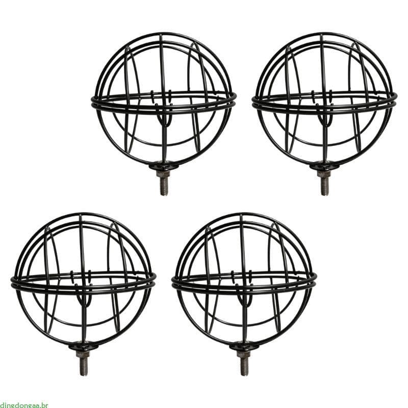 dingdongaa 4 Peças Suporte Sebo Metal Recipiente Para Pássaros Fácil Instalar Pátios Varandas