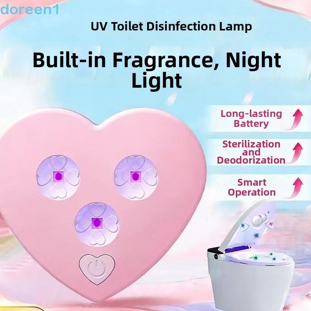 Limpador De Banheiro Inteligente DOREEN , Luz De Vaso Sanitário LED Recarregável USB Eficiente , Esterilizador Em Format
