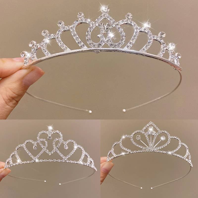 [BI] Coroa Dourada Acessórios Para Cabelo De Casamento Cristal Strass Tiaras E Coroas Enfeite De BR