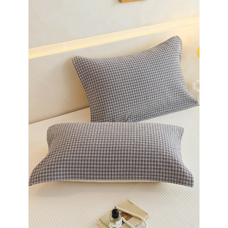 Um par de gaze de quatro camadas de algodão puro lavado fio de algodão tingido Jacquard absorvente de suor 55cm x 80cm m