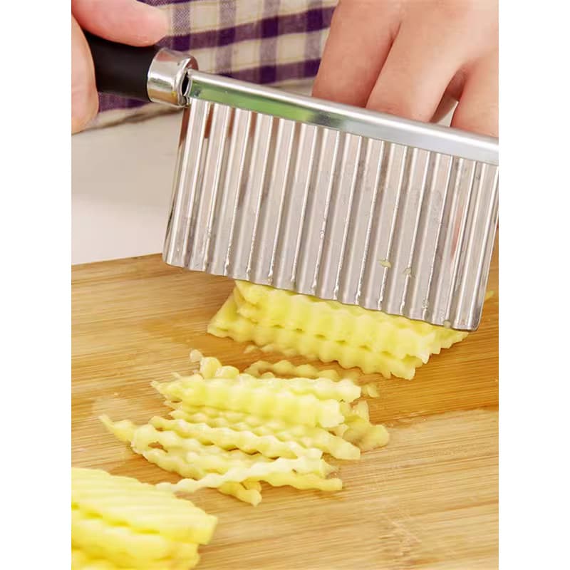 Cortador de batata cortador de batata onda faca cozinha doméstico cortador vegetal fantasia cortador faca ondulada