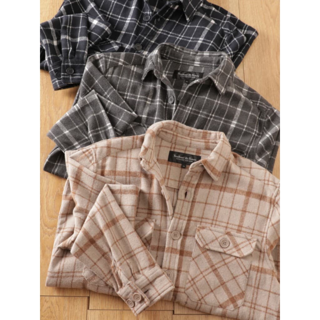 Pedidos alemães familiares!45 Ou primavera novo produto masculino comércio exterior solto estilo ferramentas camisa de m