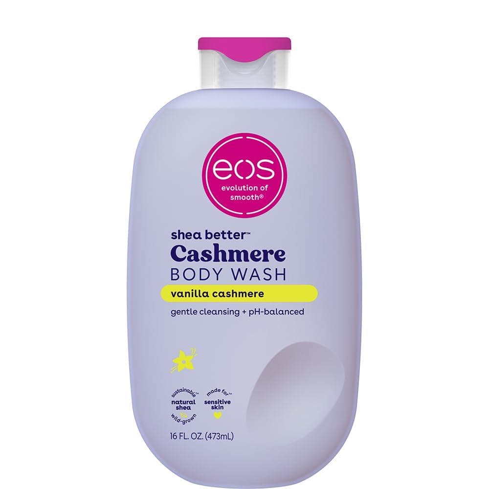 Gel de Banho eos, Baunilha, Fórmula Cremosa Hidratante com Manteiga de Karité, Glicerina, Vitamina E, pH Balanceado, par