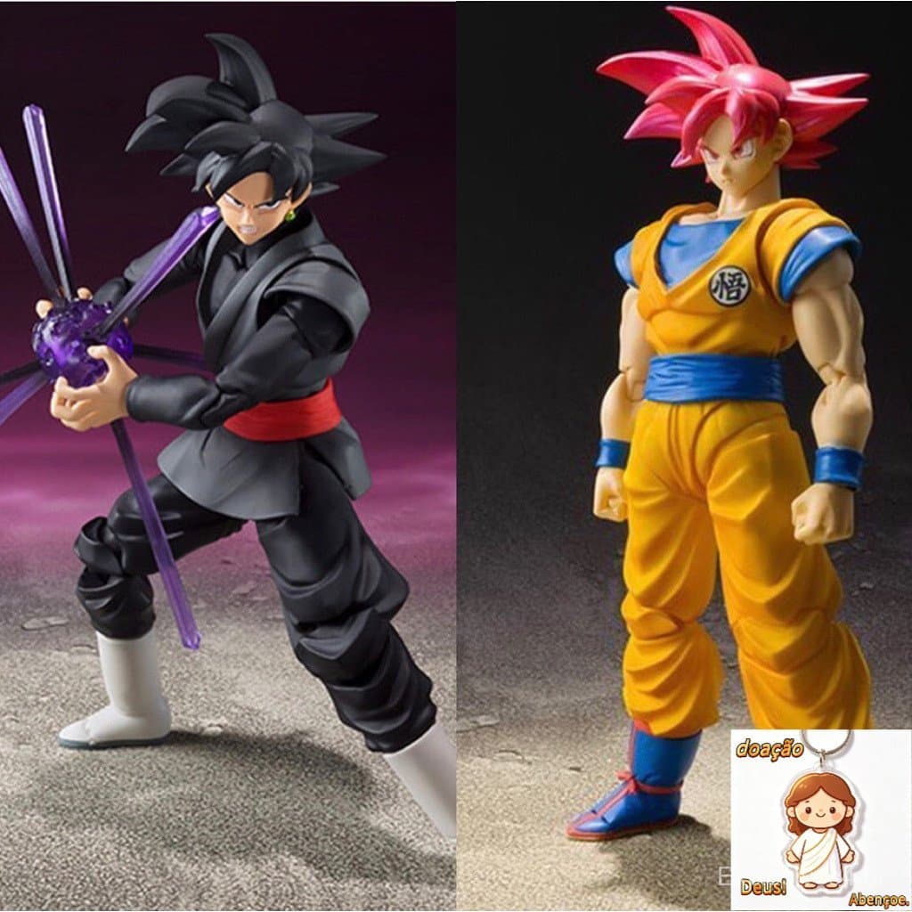 SHF Goku Black Rosa Boneco Dragon Ball Z 15 cm Articulado + Acessórios Pronta entrega