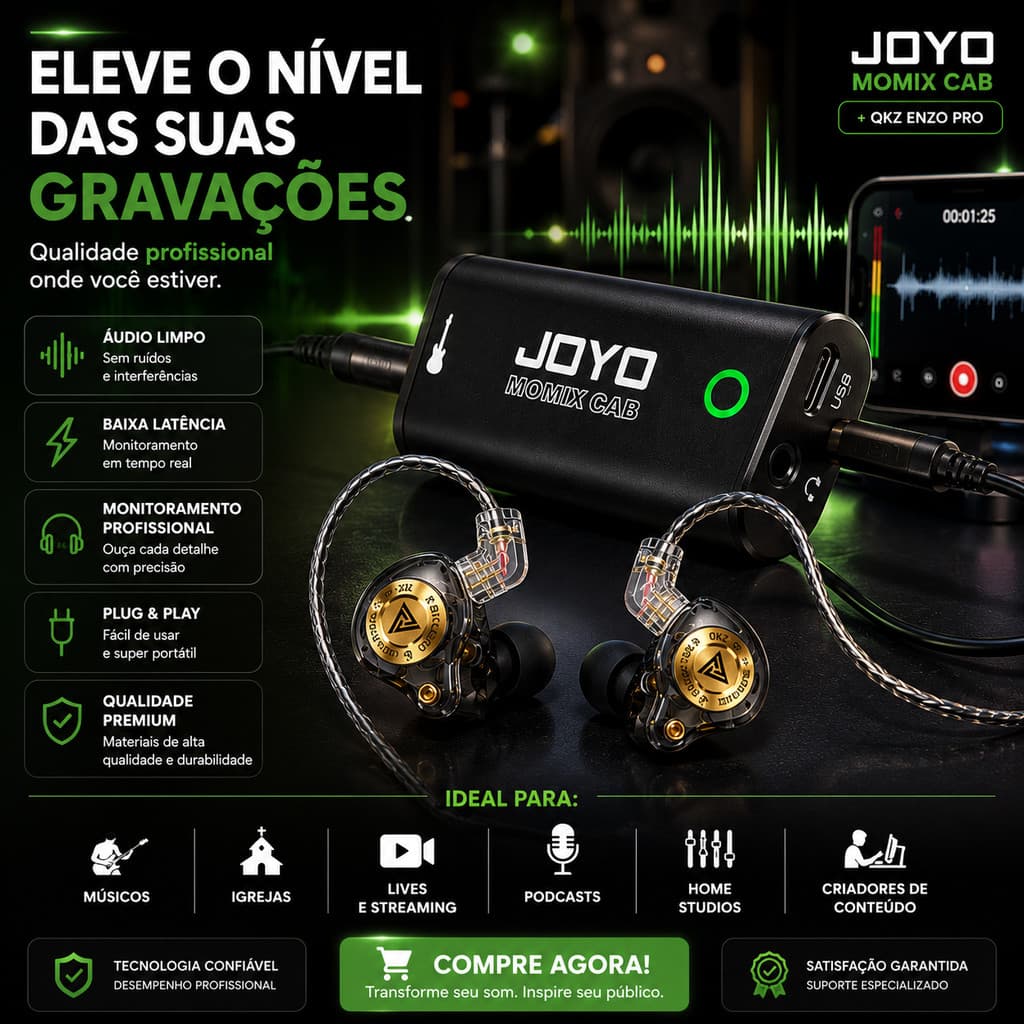 Interface De Áudio Joyo Momix Para Celular Pc Live Streaming