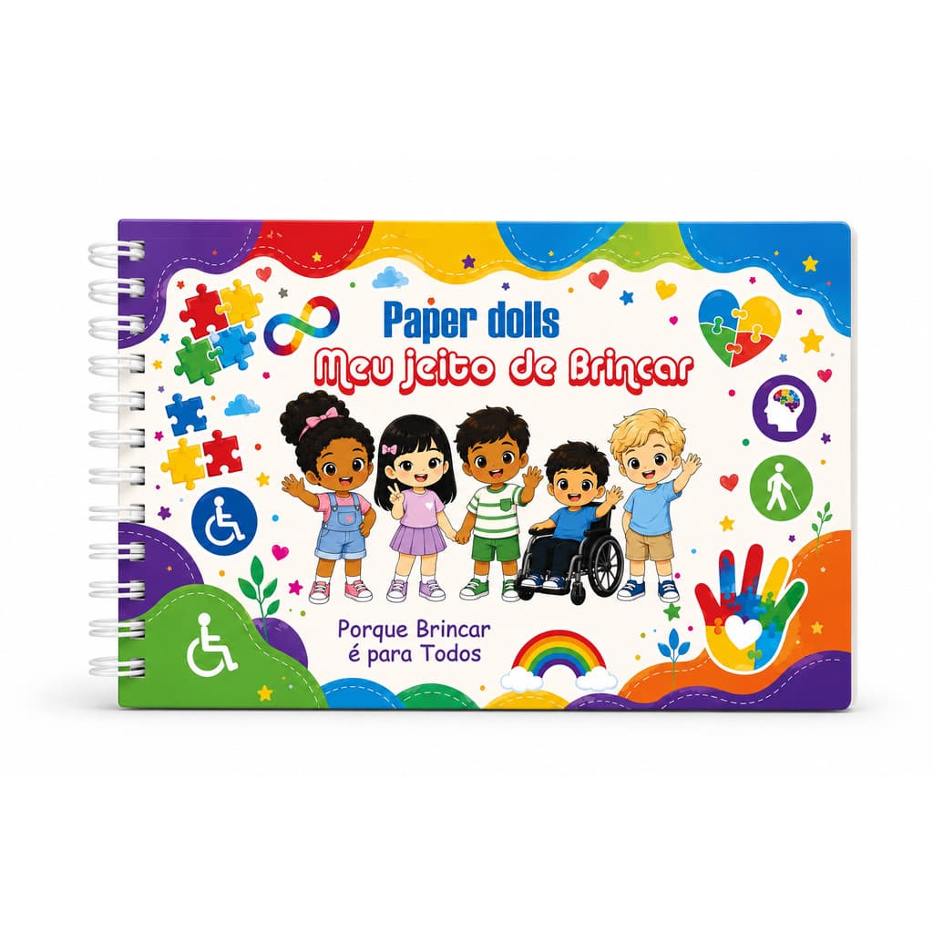 Paper Dolls Autismo | Livro Interativo Infantil | Boneca de Papel para Vestir |