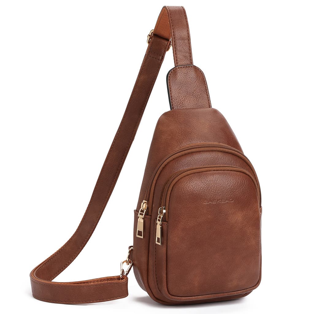 GAEKEAO Novo Estilo Bolsa de Cintura Multifuncional Bolsa de Peito Feminina PU Moda Cross-body Bolsa de Ombro Esportes B