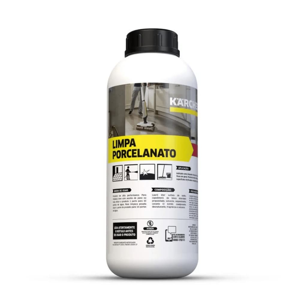 Limpa Porcelanato Karcher 1 Litro Fc3 Fc4 Fc7 Br30/4