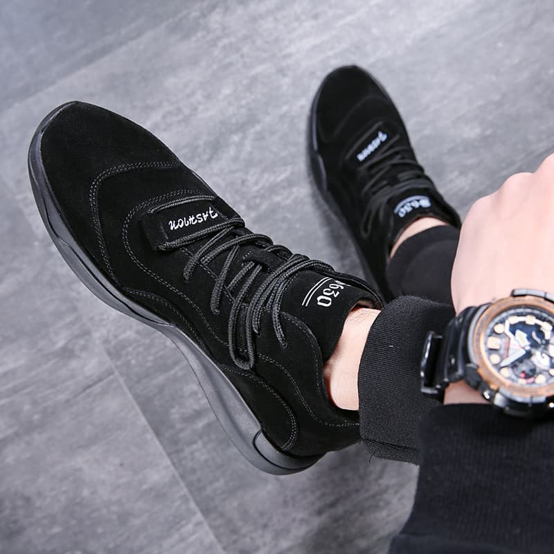 YEDANI sapatos masculinos outono sapatos casuais de couro preto Samurai sapatos de inverno tênis masculinos na moda mais