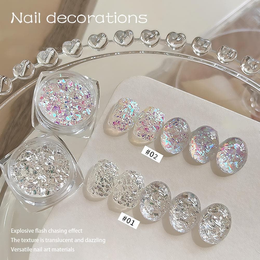 Prego Glitter Flocos Holográfico Iridescente Arte Do Lantejoulas Misturadas Ultra Fino Brilho Robusto Para DIY Manicure