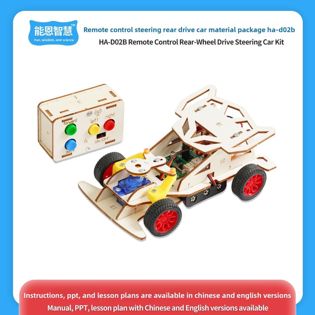 Haste educacional controle remoto direção carro de corrida tecnologia pequena produção artesanal experimento científico