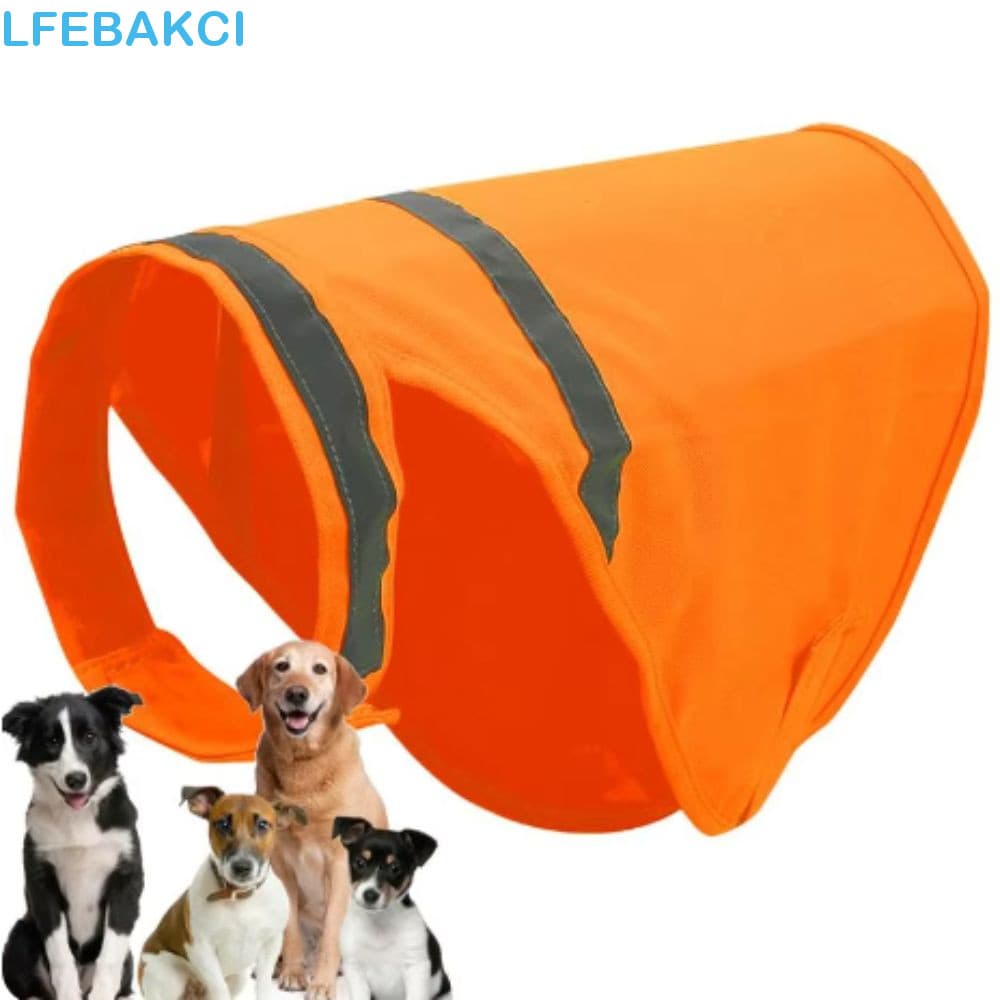 Colete De Segurança Para Cães  , Jaqueta De Visibilidade Respirável Laranja Brilhante Cachorros , Ajustável