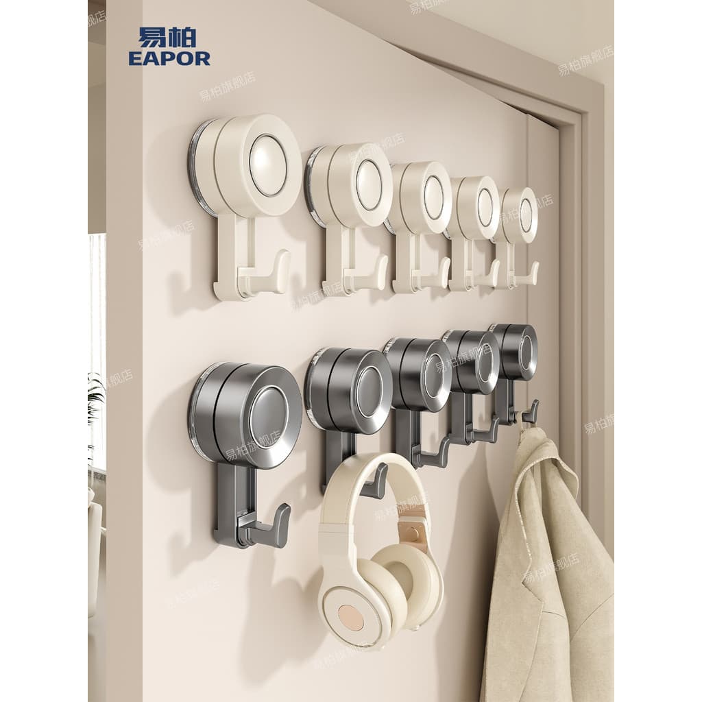 Ventosa gancho perfuração-livre atrás da porta cabide parede pendurado entrada banheiro cozinha quarto atrás da porta fo