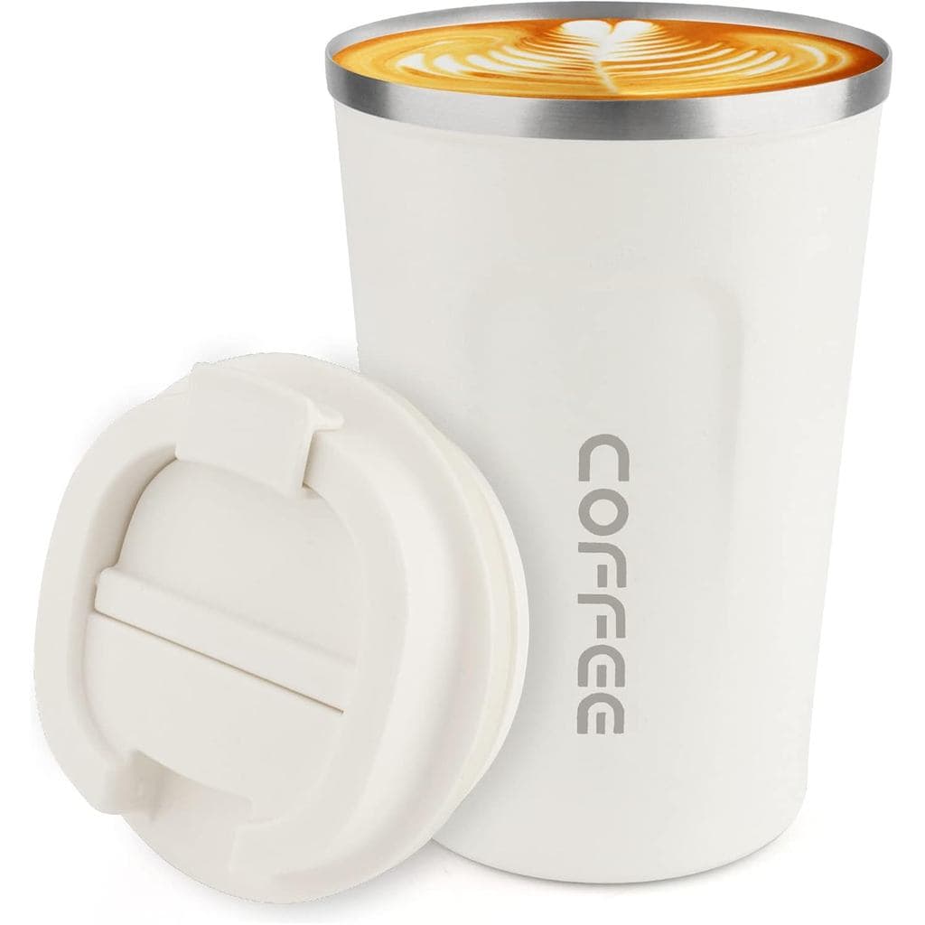 CS COSDDI Caneca Térmica de Aço Inoxidável 12oz - Copo de Viagem à Prova de Derramamento com Tampa - Para Café Quente/Fr