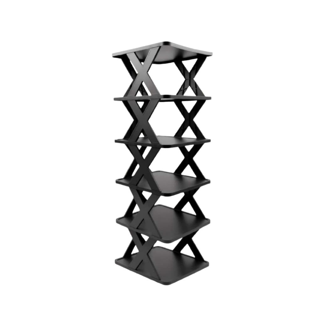 Sapateira Plástica Preta 5 Andares Scorpion Compacta