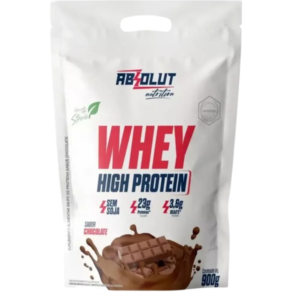 Whey Absolut Nutrition High Protein 900g Com Stevia