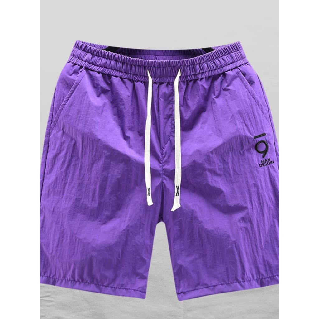 Shorts masculinos de verão dopamina série colorida bordado calças cortadas casuais calças de praia americano solto estil