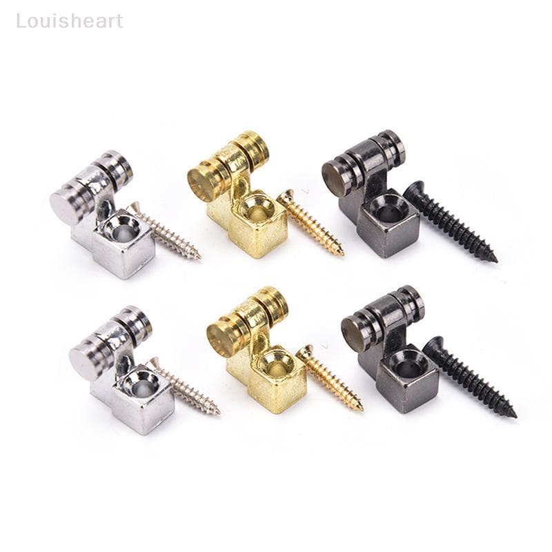 < Louish > 2 Peças Retentores De Corda De Rolo Guia De Árvore De Montagem Para Guitarra Elétrica Prata Novo