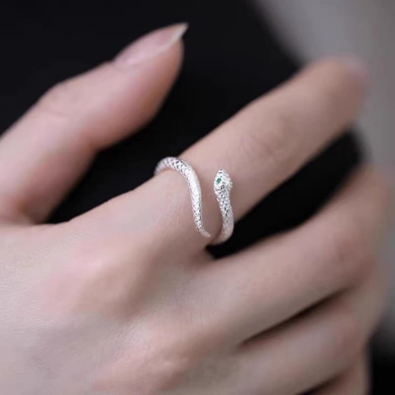 S925 Sterling Silver Animal Snake Ring Simples Fashion Jewelry Homens Mulheres Estudantes Presentes de Casamento Atacado