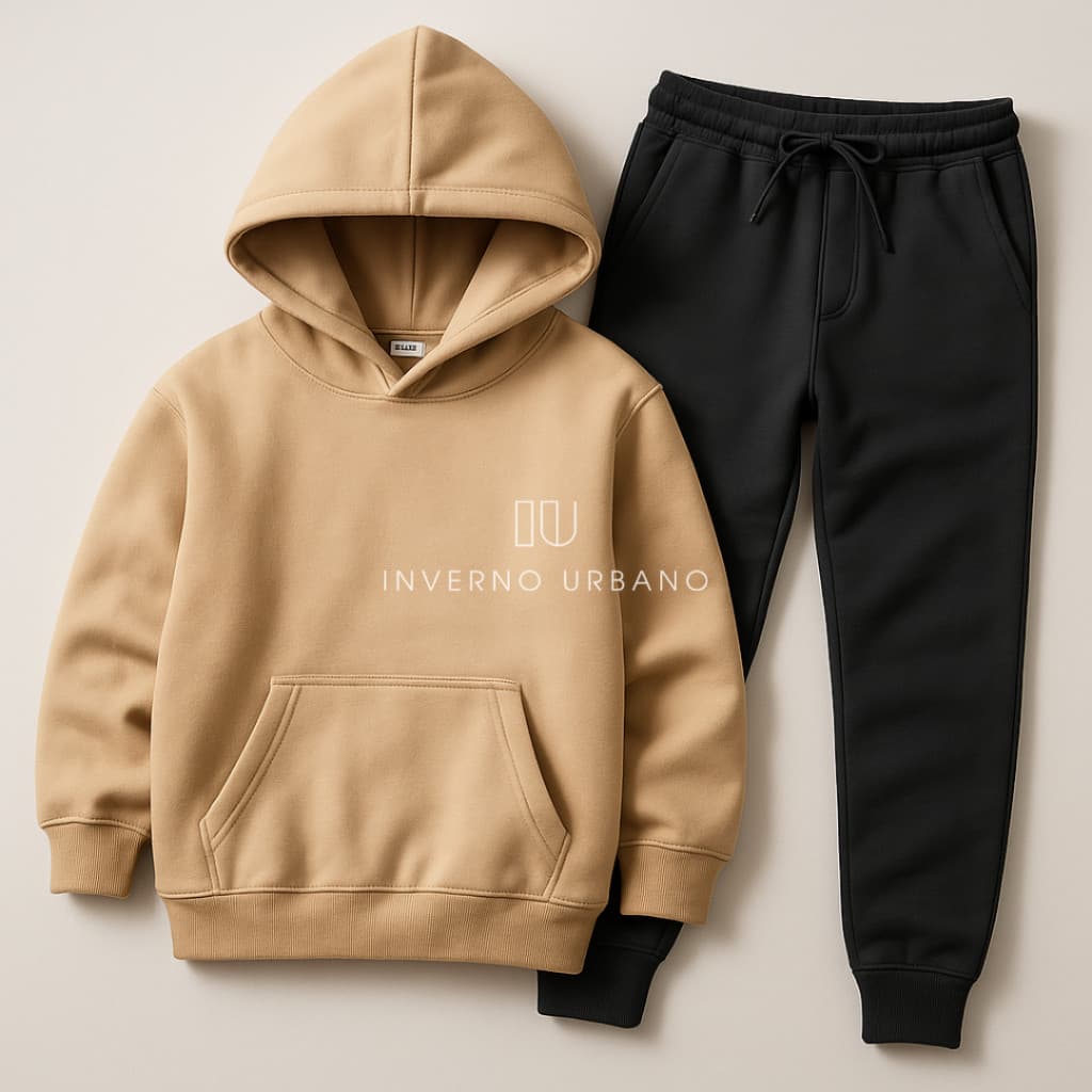 Kit Infantil Masculino Moletom E Calça Flanelada Feminina 100% Algodão Premium Envio Imediato