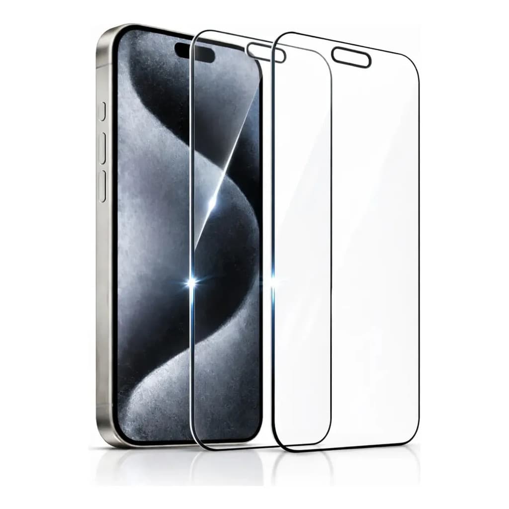 Kit 2 Películas Vidro Temperado 3D HD iPhone 11 12 13 14 15 16e 17 Air Pro Max Plus Proteção