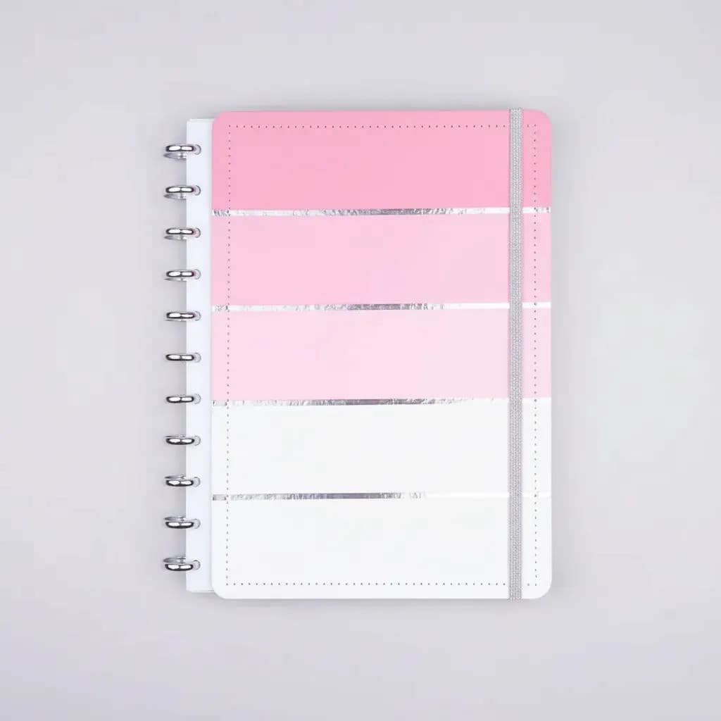 Caderno De Disco Grande 80 Fls Listral Rosa Dk21e320 - Disko Rosa Diskô Caderno Inteligente Caderno Rosa