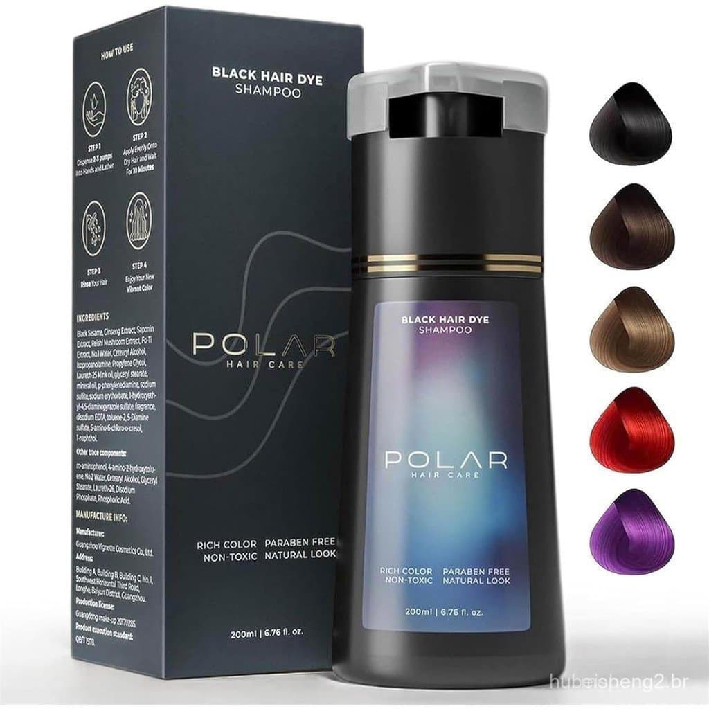 Shampoo polar ajustador de cor, cuidado capilar polar, tintura capilar polar instantânea, shampoo de cor natural, adequa