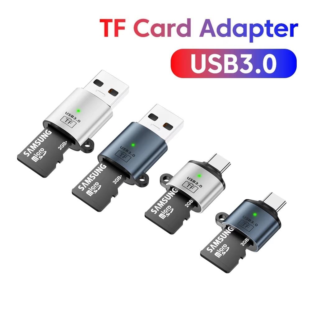 Elough Mini USB Tipo C Para Leitor De Cartão TF Adaptador 3.0 De Alta Velocidade 5Gbps Trasnsfer De Memória PC