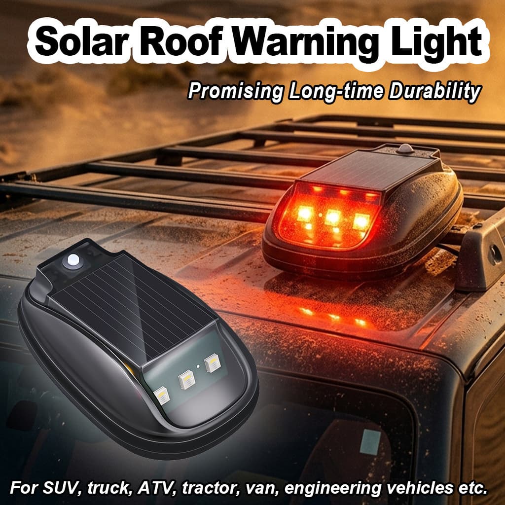 Luzes Estroboscópicas Solares LED Luz De Advertência Piscando Barra De Teto RGB Controle Remoto Sem Fio À Prova D'água M