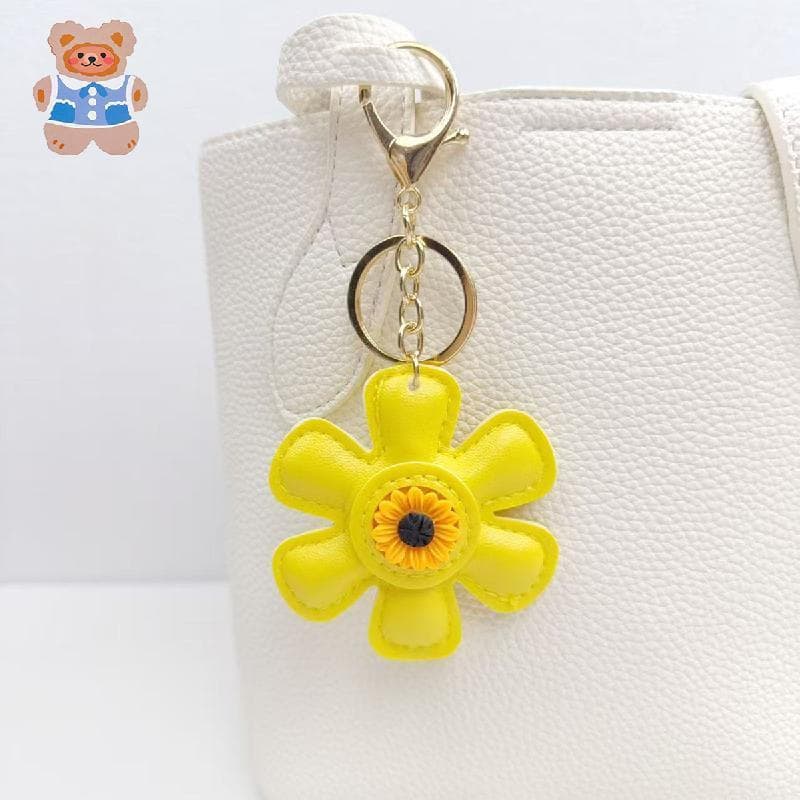Acessório Moderno Estilo Miu Para Bolsas E Capas De Telefone , Pingente Criativo De Bolsa De Girassol , Chaveiro De Cour