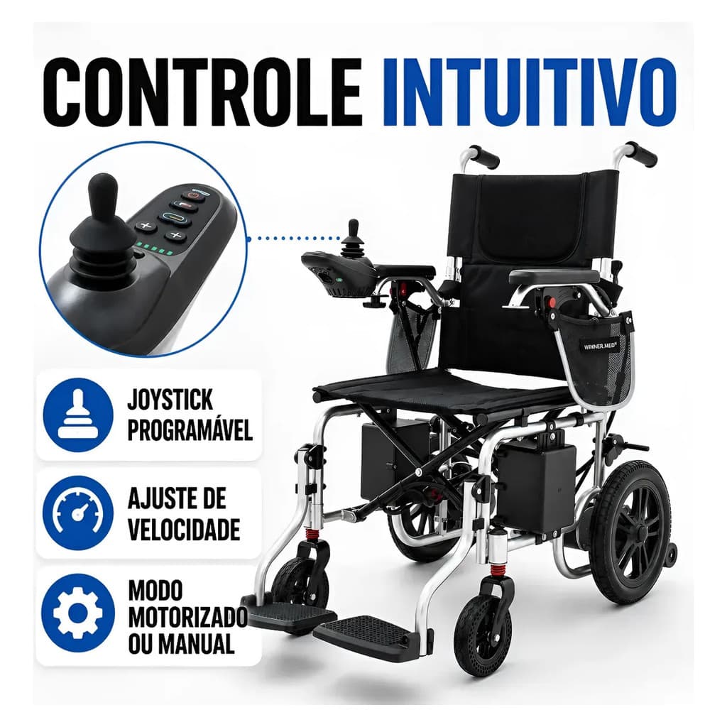 Cadeira De Rodas motorizada Elétrica Dobrável Leve para idoso