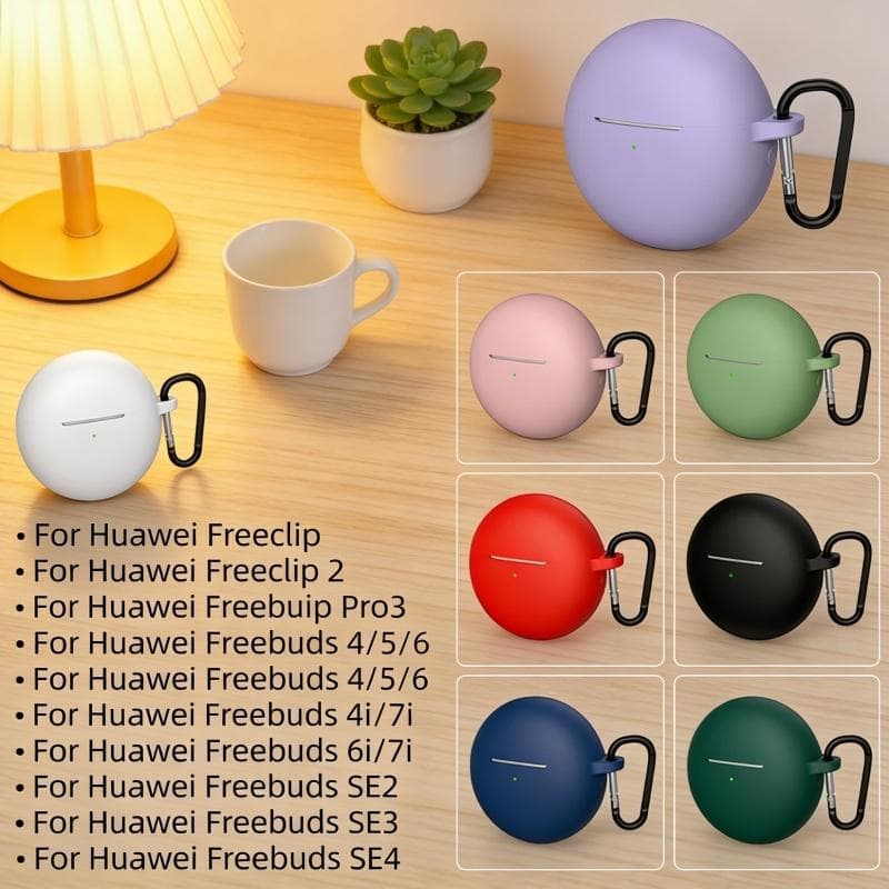 Capa Macia De Silicone Para Huawei FreeBuds 7i 6i 5i 4i Protetora À Prova De Choque Freeclip 2 SE2 SE3 SE4 Pro 3